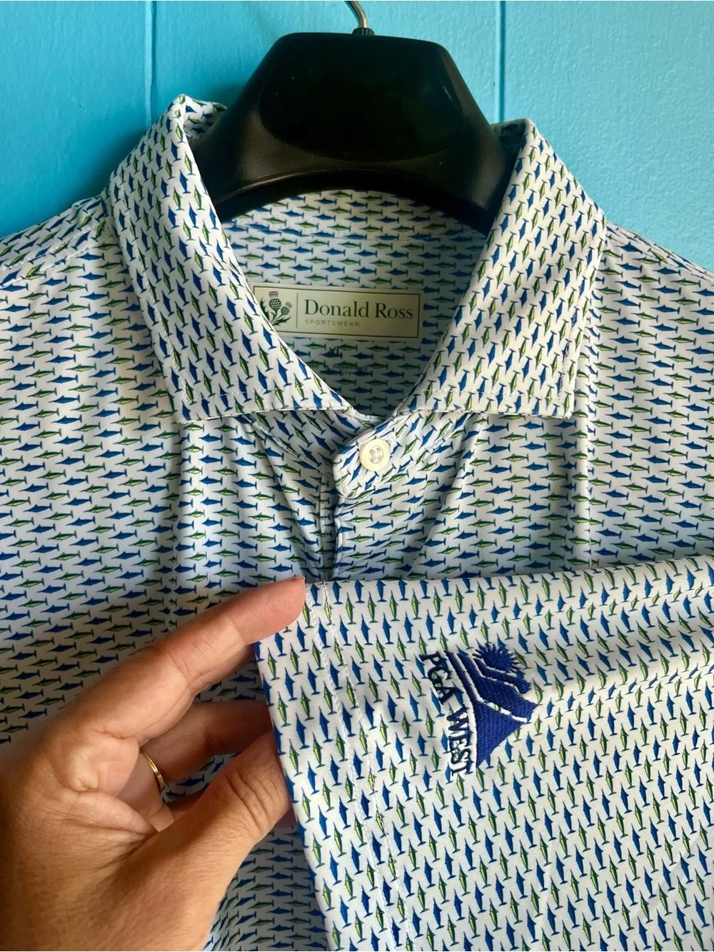 ⛳️ Donald Ross Men's White Golf Polo PGA WEST